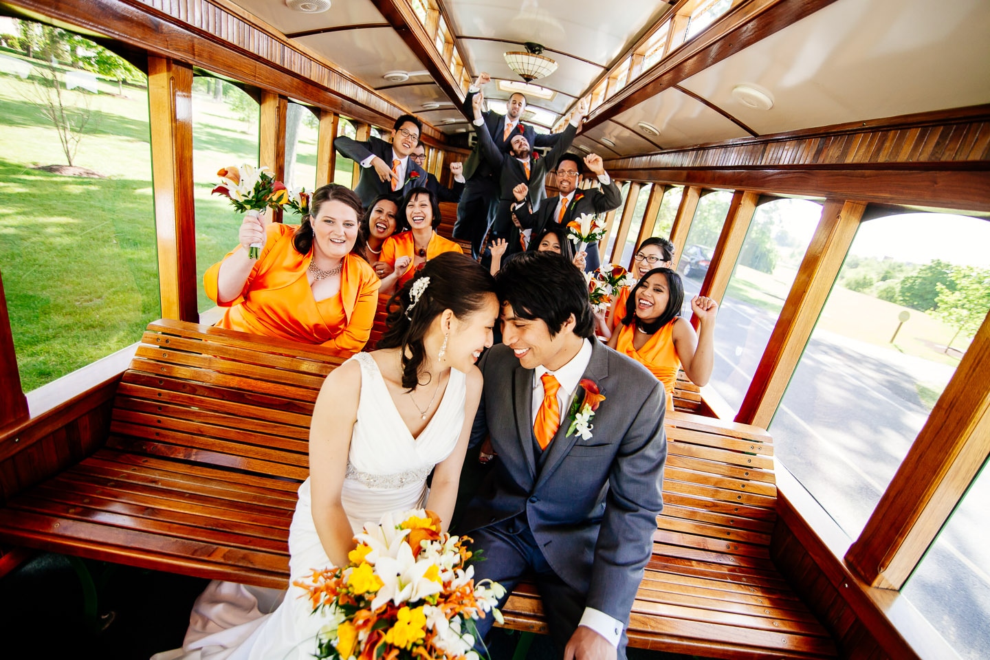 Hershey Trolley Wedding Photographers