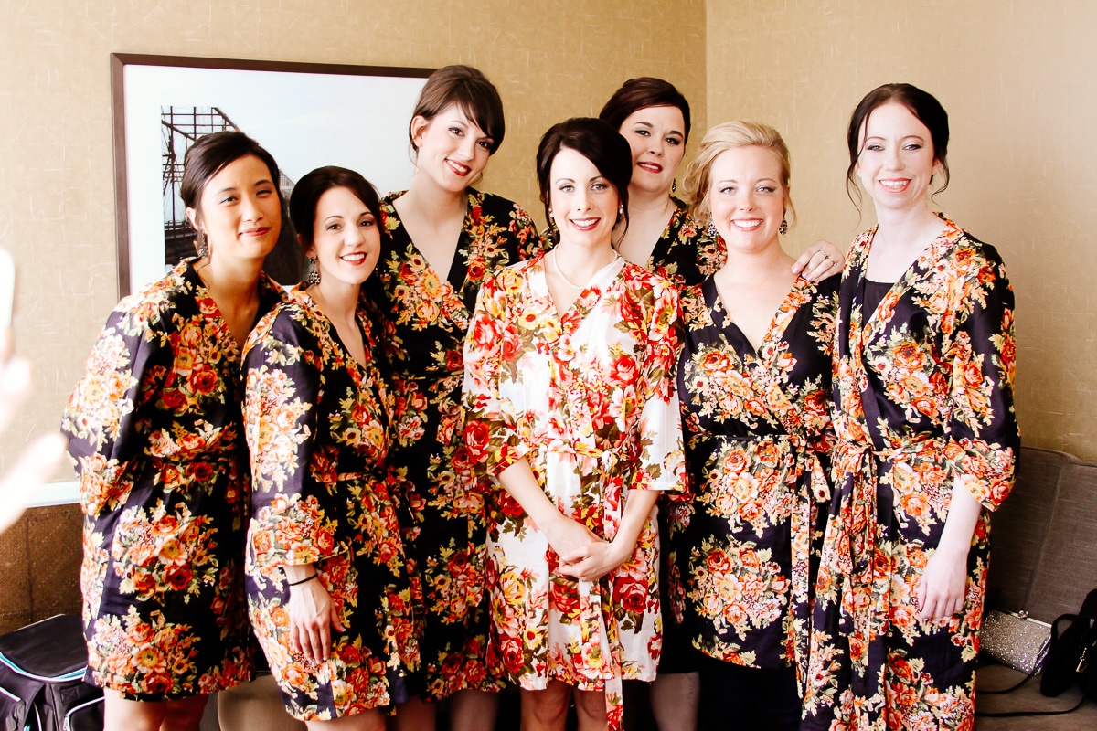 Getting ready for a wedding in the bridal suite at the Harrisburg Hilton